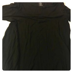 Black ruffle top